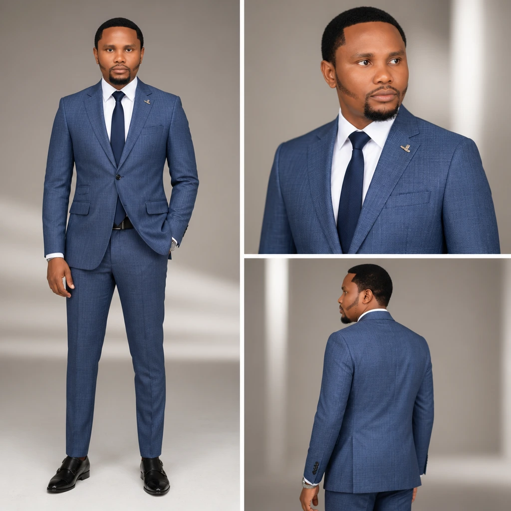 Men's Slim Fit 2-Piece Turkish Suit - 100% Wool,FBC691-12SXX (46)